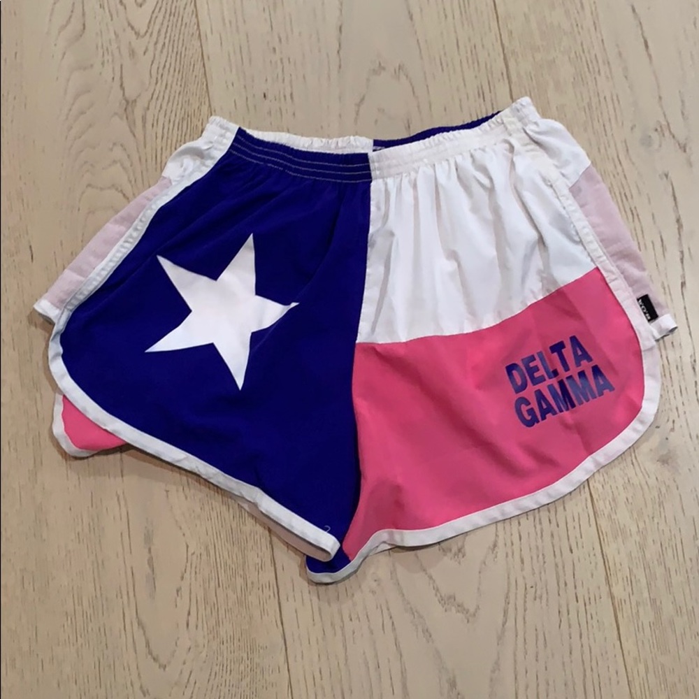 Small delta gamma Texas running shorts